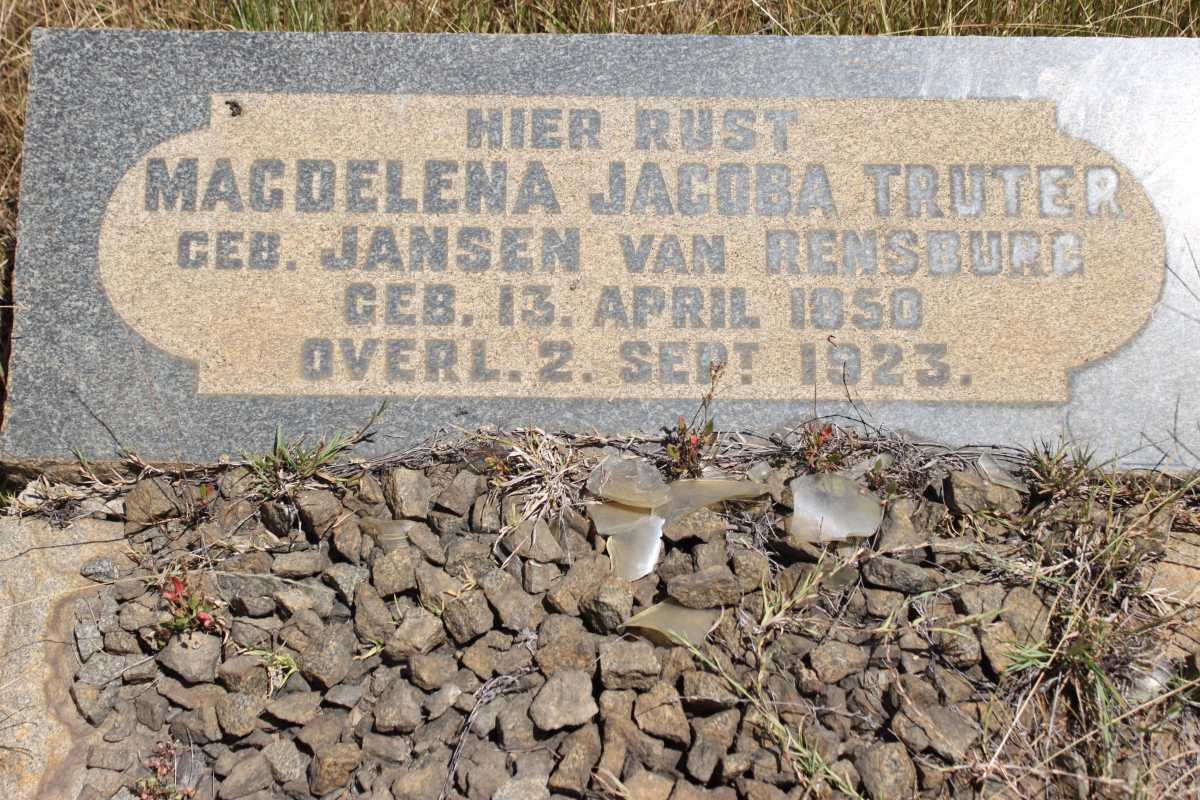 TRUTER Magdelena Jacoba nee Jansen van RENSBURG 1850-1923