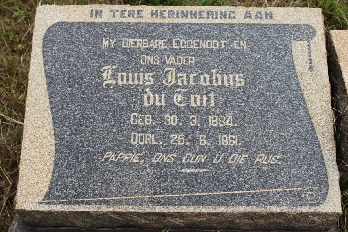 TOIT Louis Jacobus, du 1884-1961