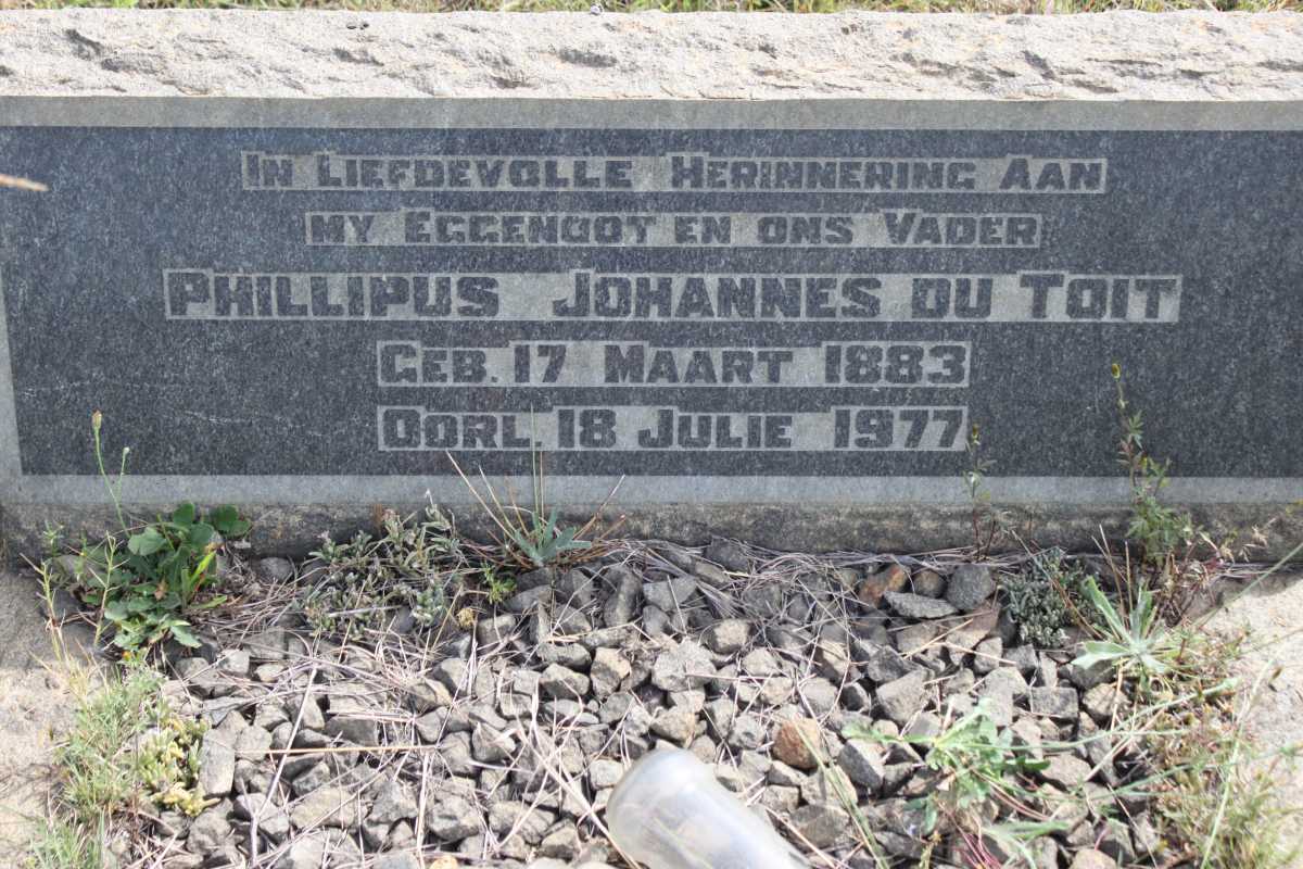 TOIT Phillipus Johannes, du 1883-1977