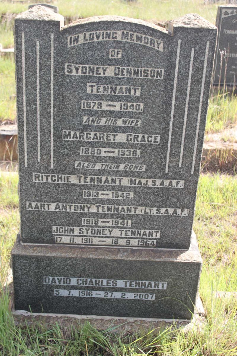 TENNANT Sydney Dennison 1876-1940 &amp; Margaret Grace 1880-1936 :: TENNANT Ritchie 1913-1942