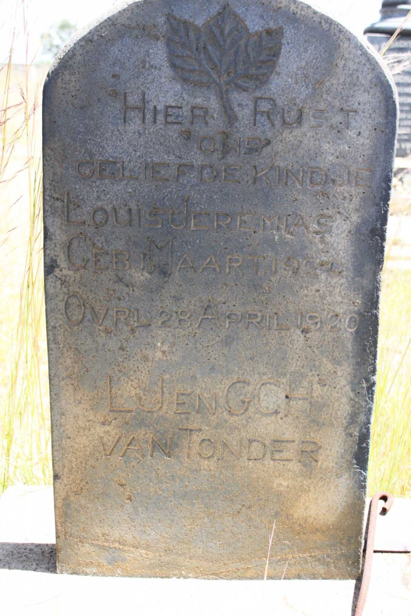 TONDER Louis Jeremias, van 19??-1920