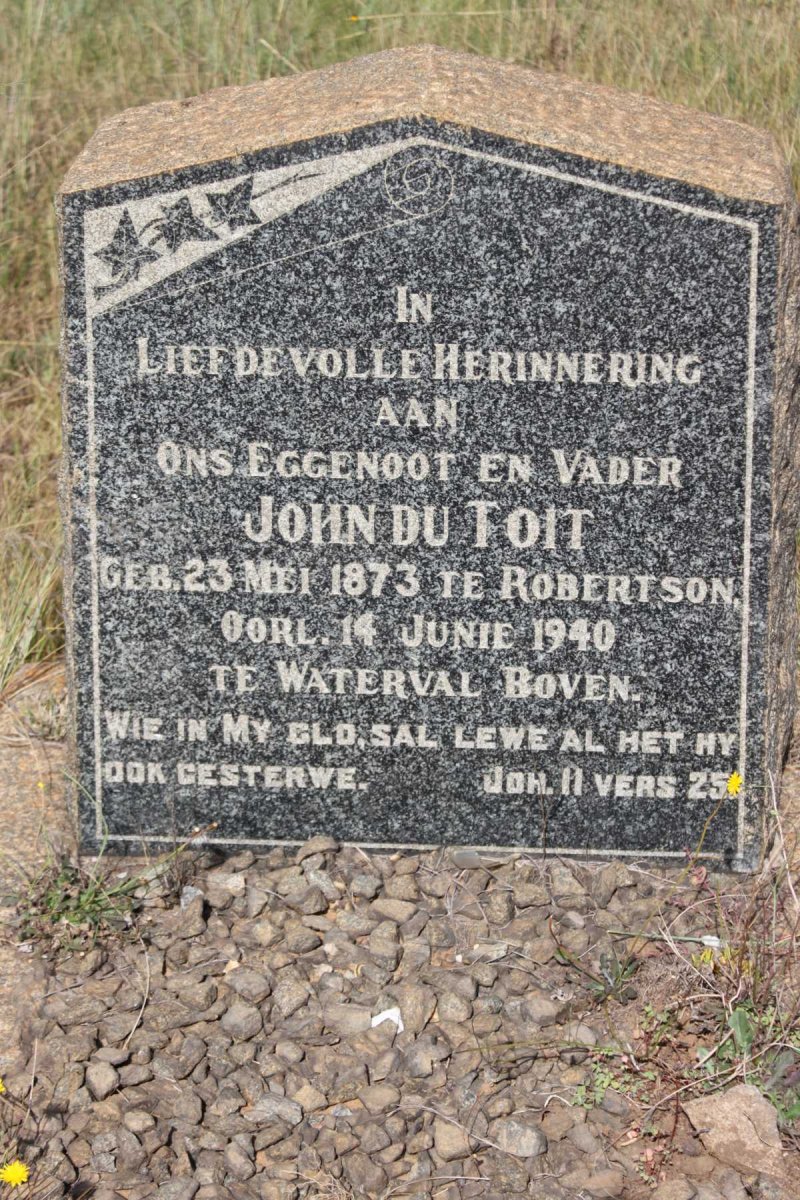 TOIT John, du 1873-1940