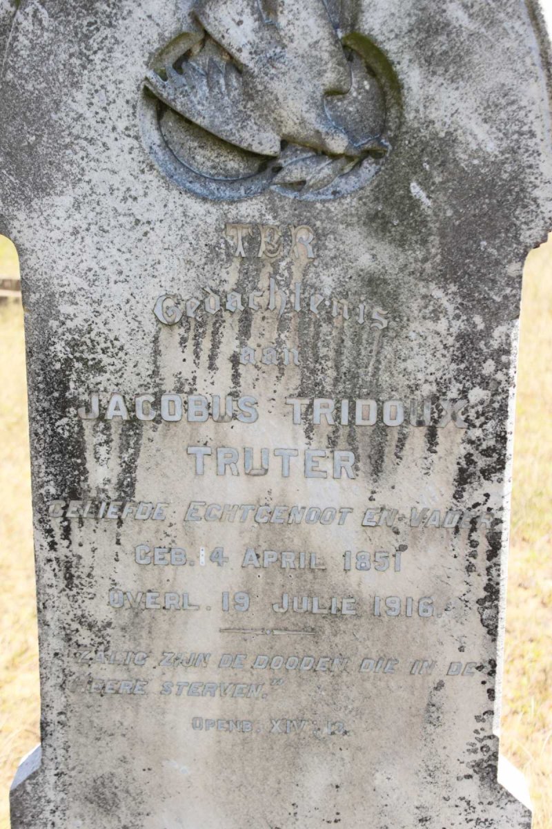TRUTER Jacobus Tridoux 1851-1916