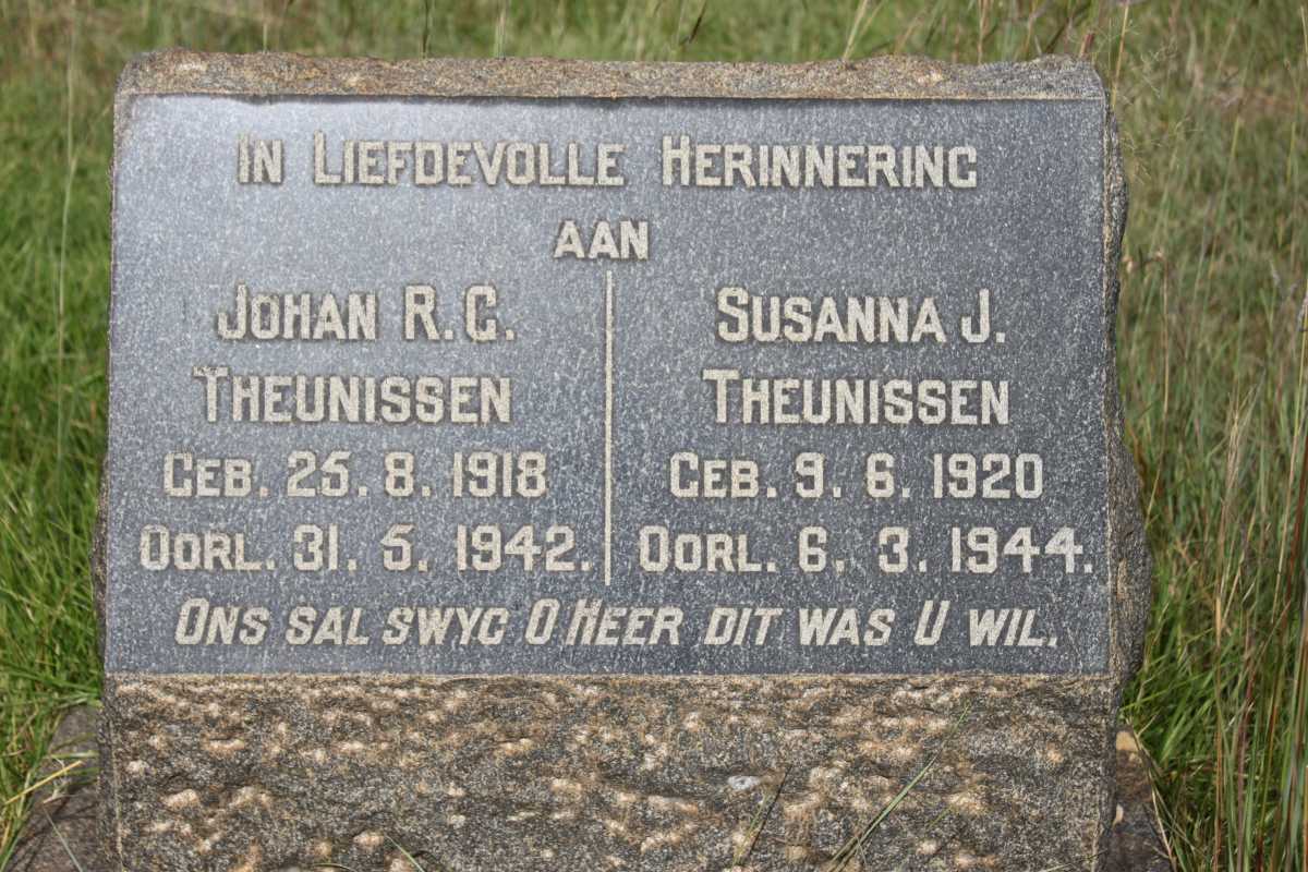 THEUNISSEN Johan R.G. 1918-1942 &amp; Susanna J. 1920-1944