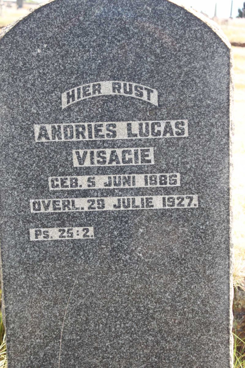 VISAGIE Andries Lucas 1886-1927