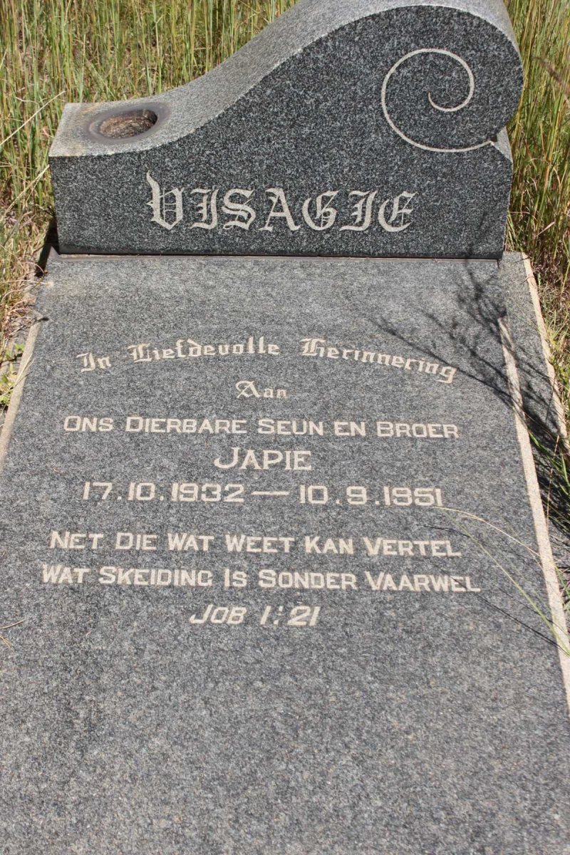 VISAGIE Japie 1932-1951