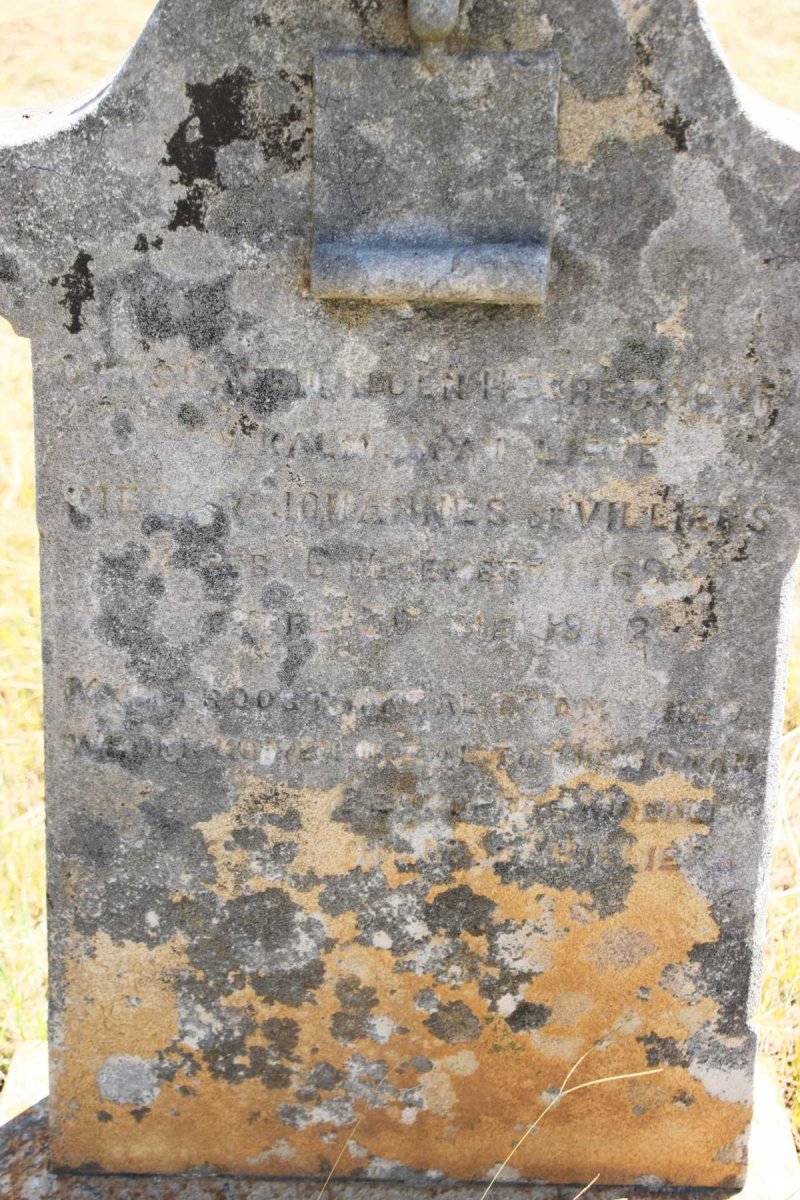 VILLIERS Pie? Johannes, de  -1902