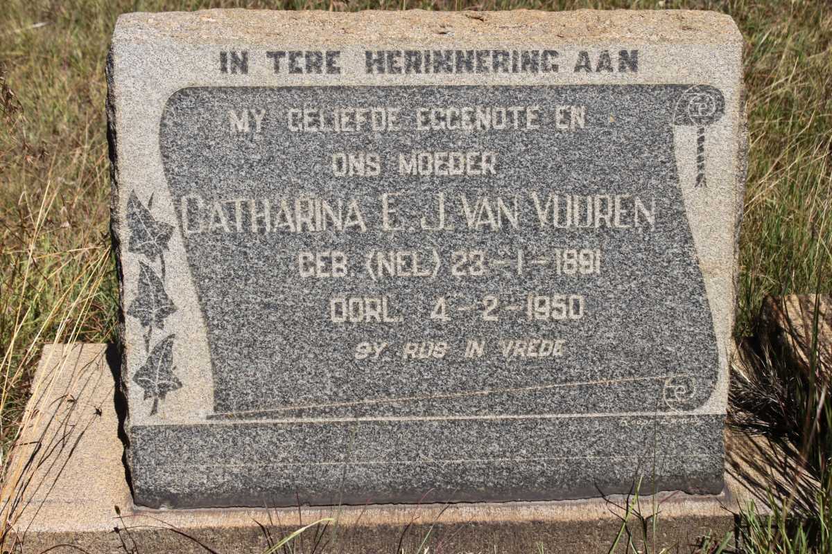 VUUREN Catharina E.J., van nee NEL 1891-1950