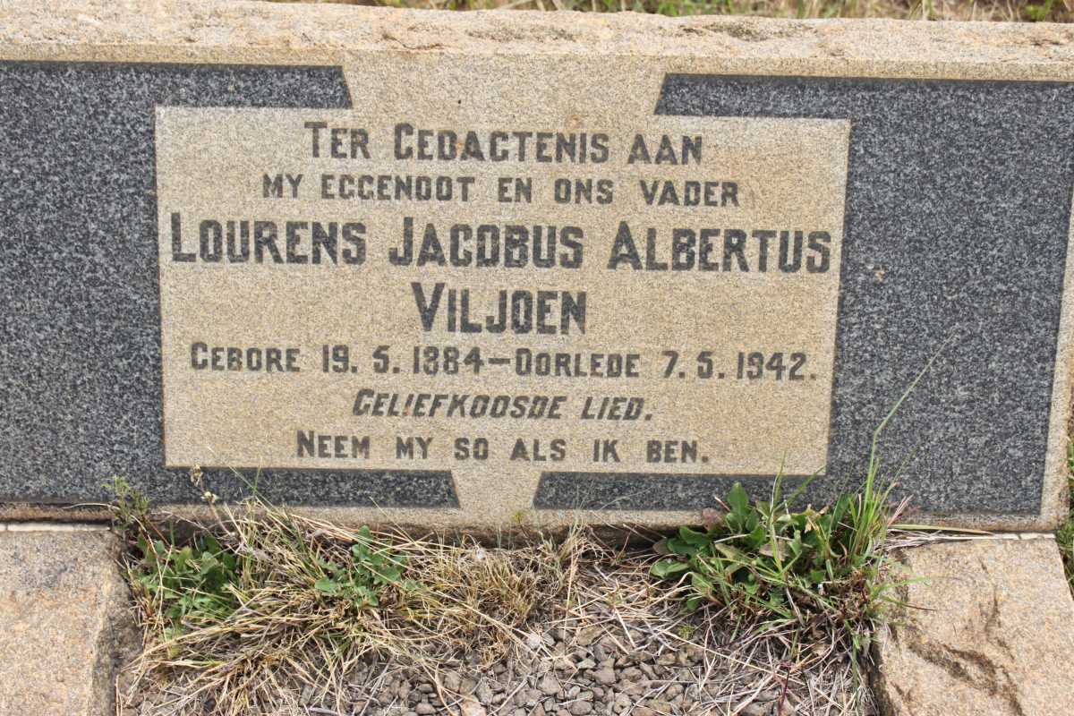 VILJOEN Lourens Jacobus Albertus1884-1942