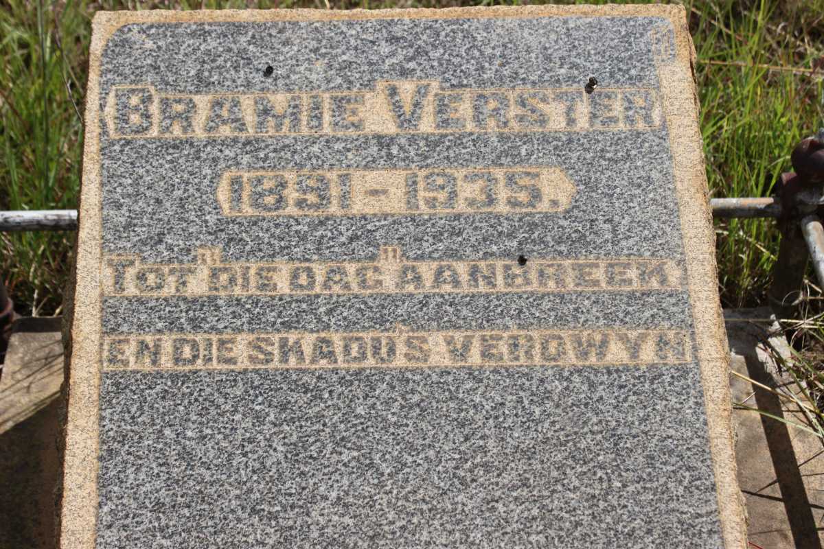 VERSTER Bramie 1891-1935
