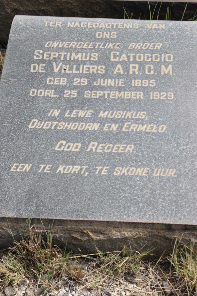 VILLIERS Septimus Catoccio, de 1895-1929