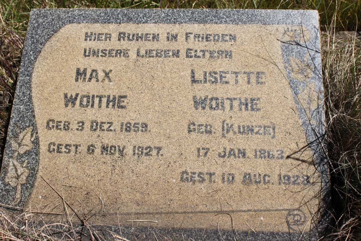 WOITHE Max 1859-1927 &amp; Lisette KUNZE 1863-1928