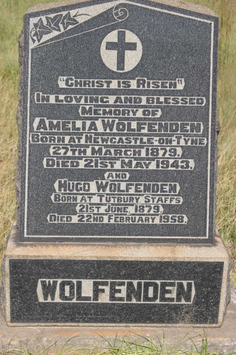 WOLFENDEN Hugo 1879-1958 &amp; Amelia 1879-1943