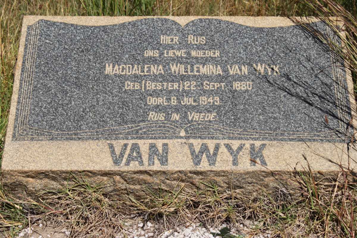 WYK Magdalena Willemina, van nee BESTER 1880-1949