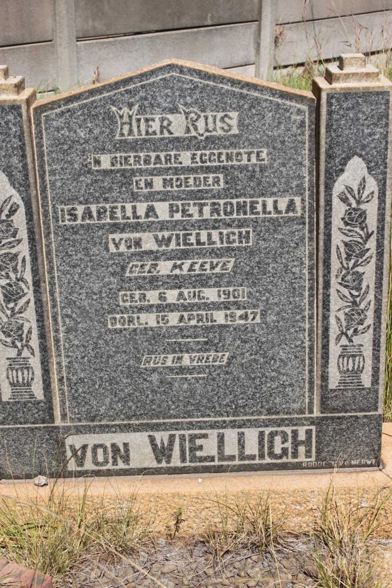 WIELLIGH Isabella Petronella, von geb KEEVE 1901-1947