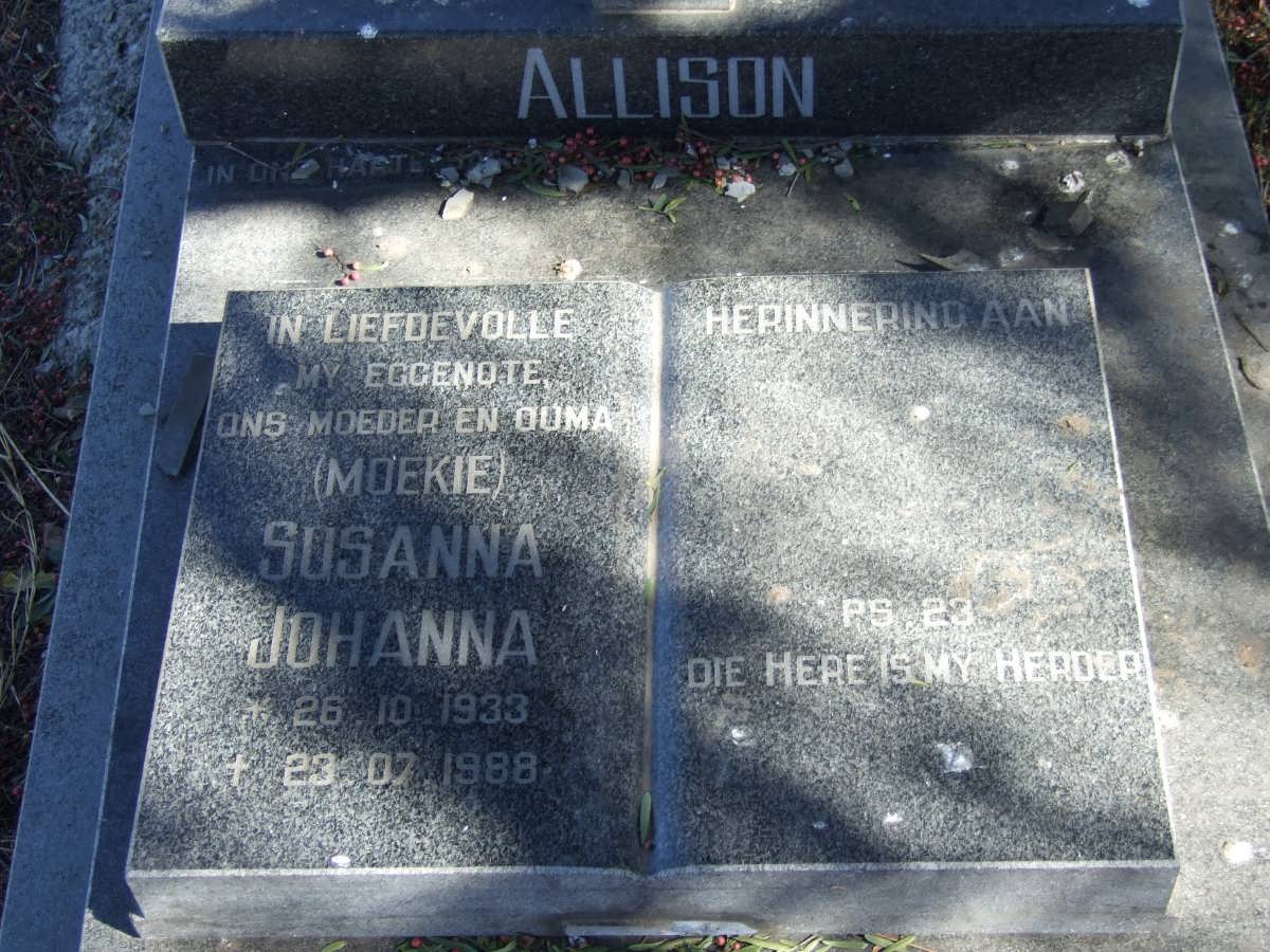 ALLISON Susanna Johanna 1933-1988