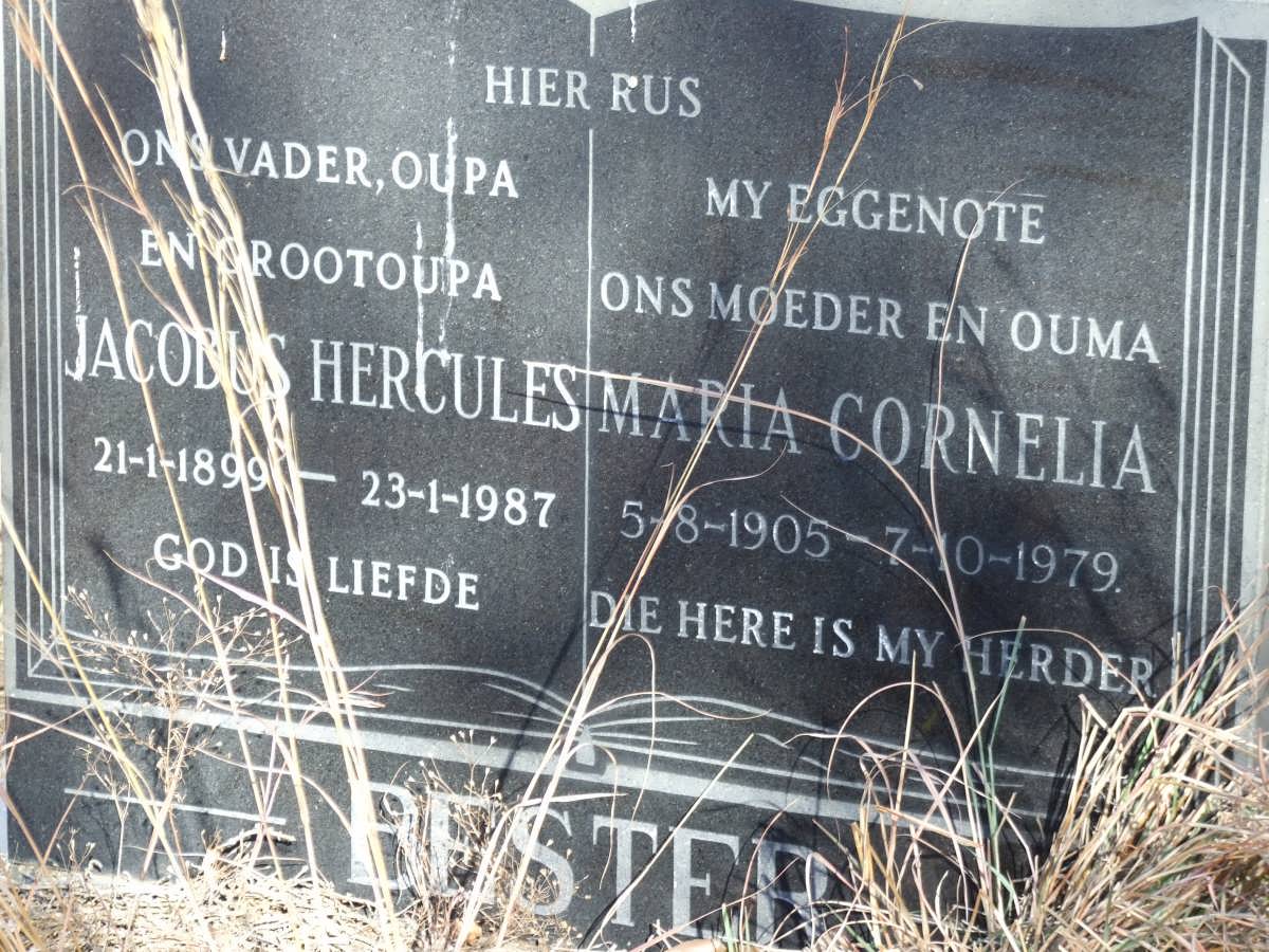 BESTER Jacob Hercules 1899-1987 &amp; Maria Cornelia 1905-1979