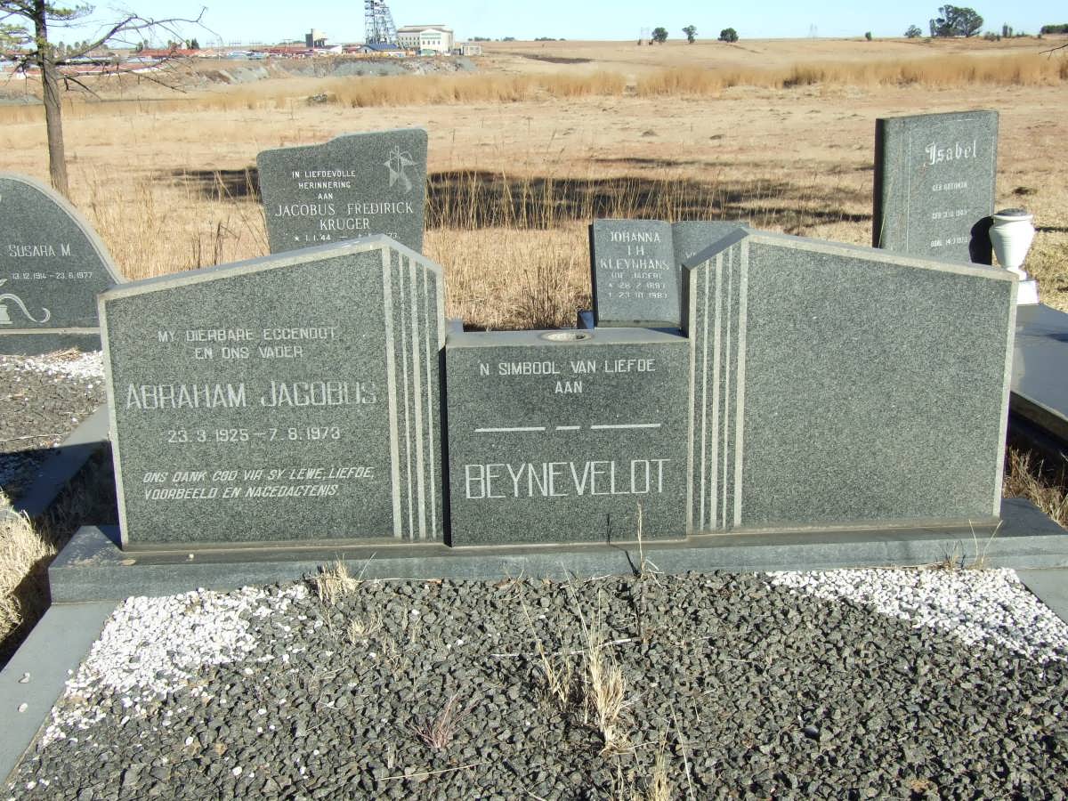 BEYNEVELDT Abraham Jacobus 1925-1973