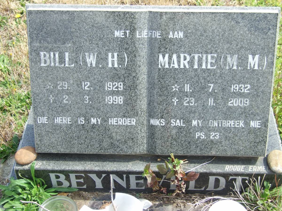 BEYNEVELDT W.H. 1929-1998 &amp; M.M. 1932-2009