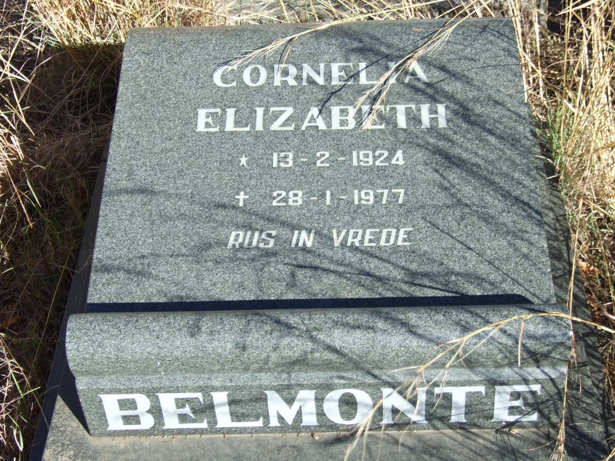 BELMONTE Cornelia Elizabeth 1924-1977