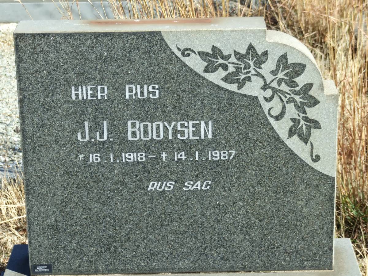 BOOYSEN J.J. 1918-1987
