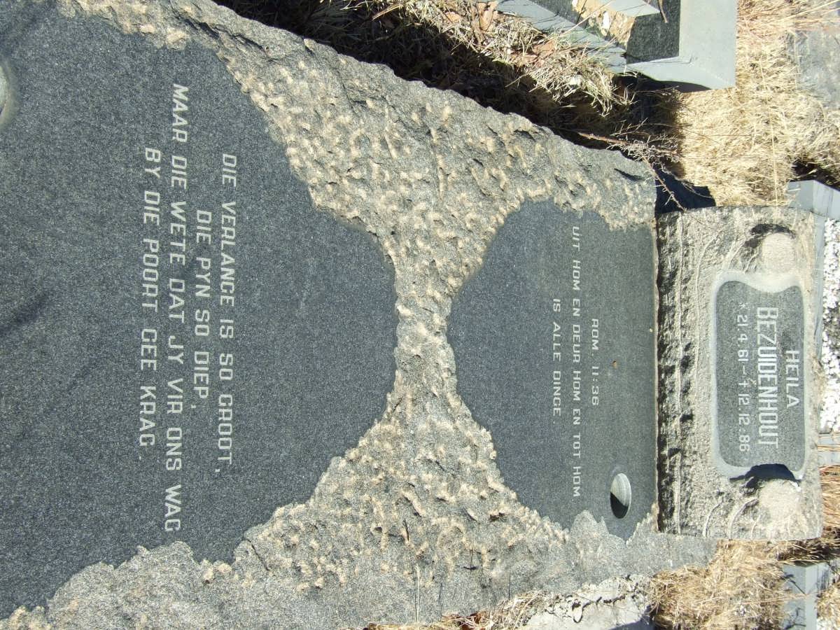 BEZUIDENHOUT Heila 1961-1986