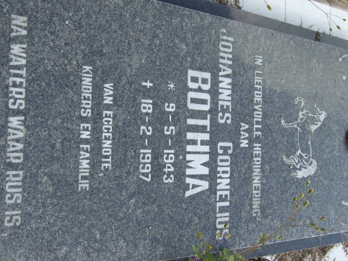 BOTHMA Johannes Cornelius 1943-1997