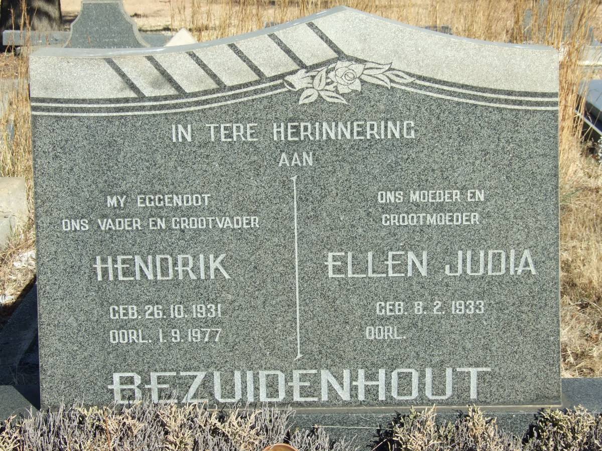 BEZUIDENHOUT Hendrik 1931-1977 &amp; Ellen Judia 1933-