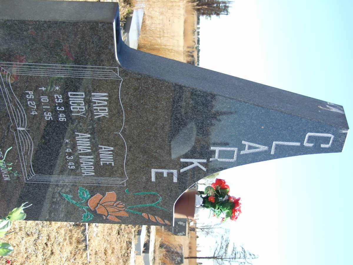 CLARKE Mark Digby 1946-1995 &amp; Anne Anna Maria 1949-