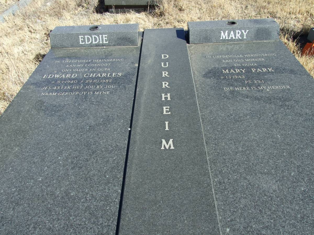DURRHEIM Edward Charles 1940-1987 &amp; Mary Park 1942-