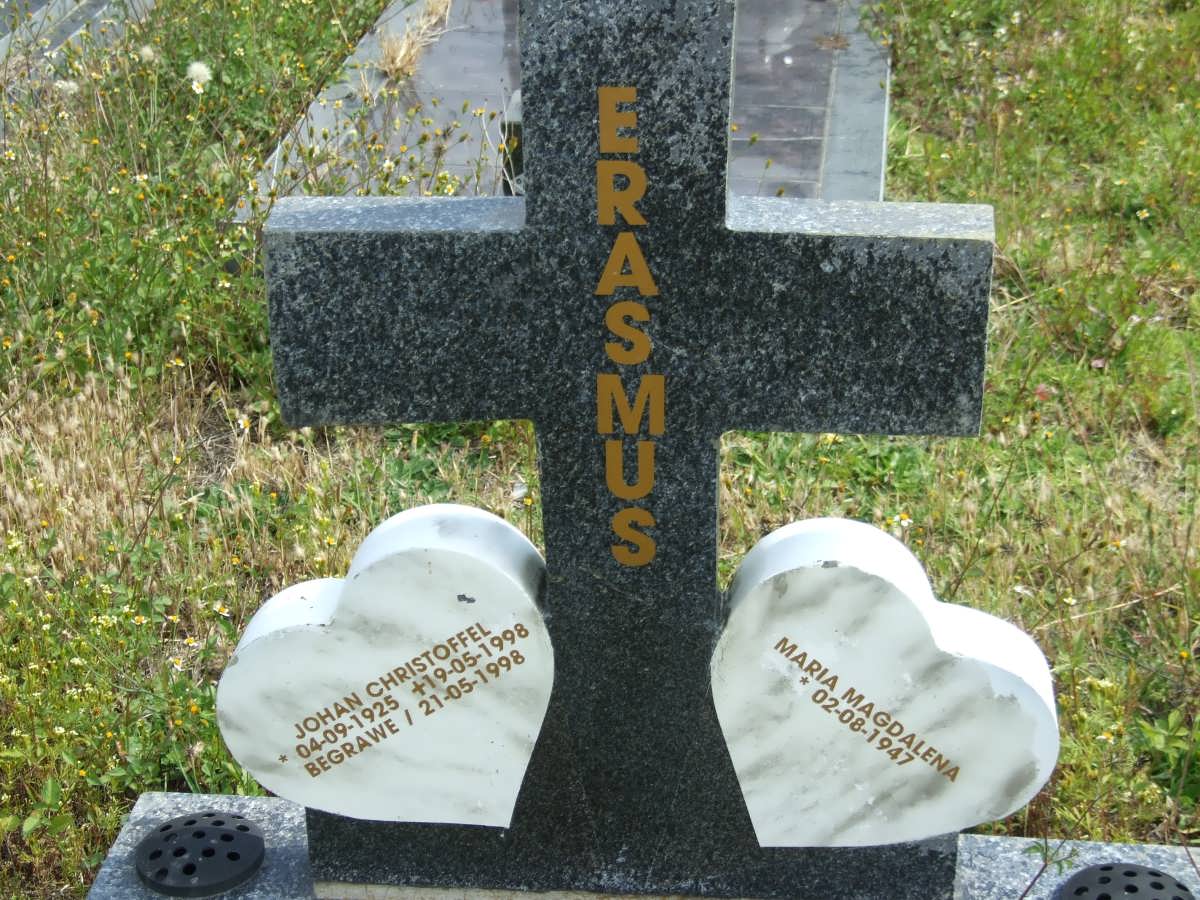 ERASMUS Johan Christoffel 1925-1998 &amp; Maria Magdalena 1947-