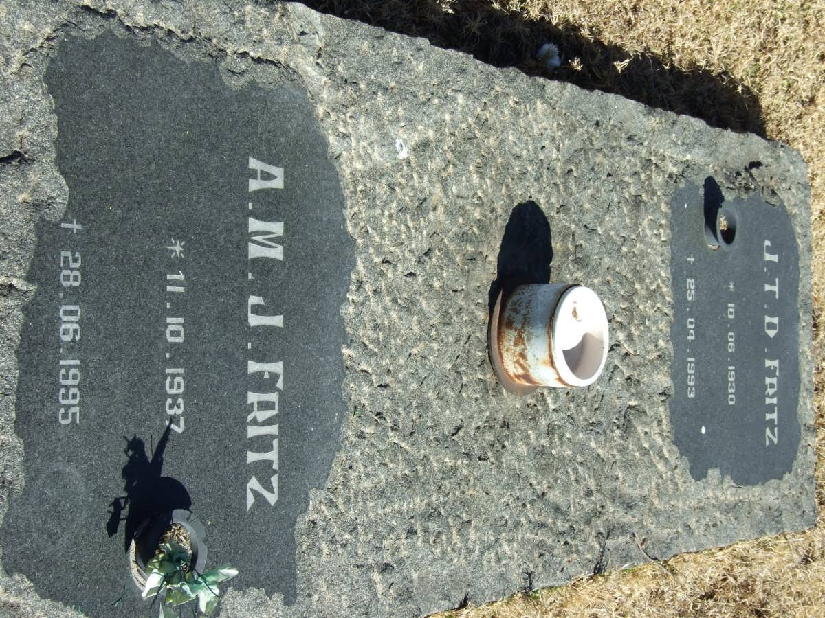 FRITZ J.T.D. 1930-1993 &amp; A.M.J. 1937-1995