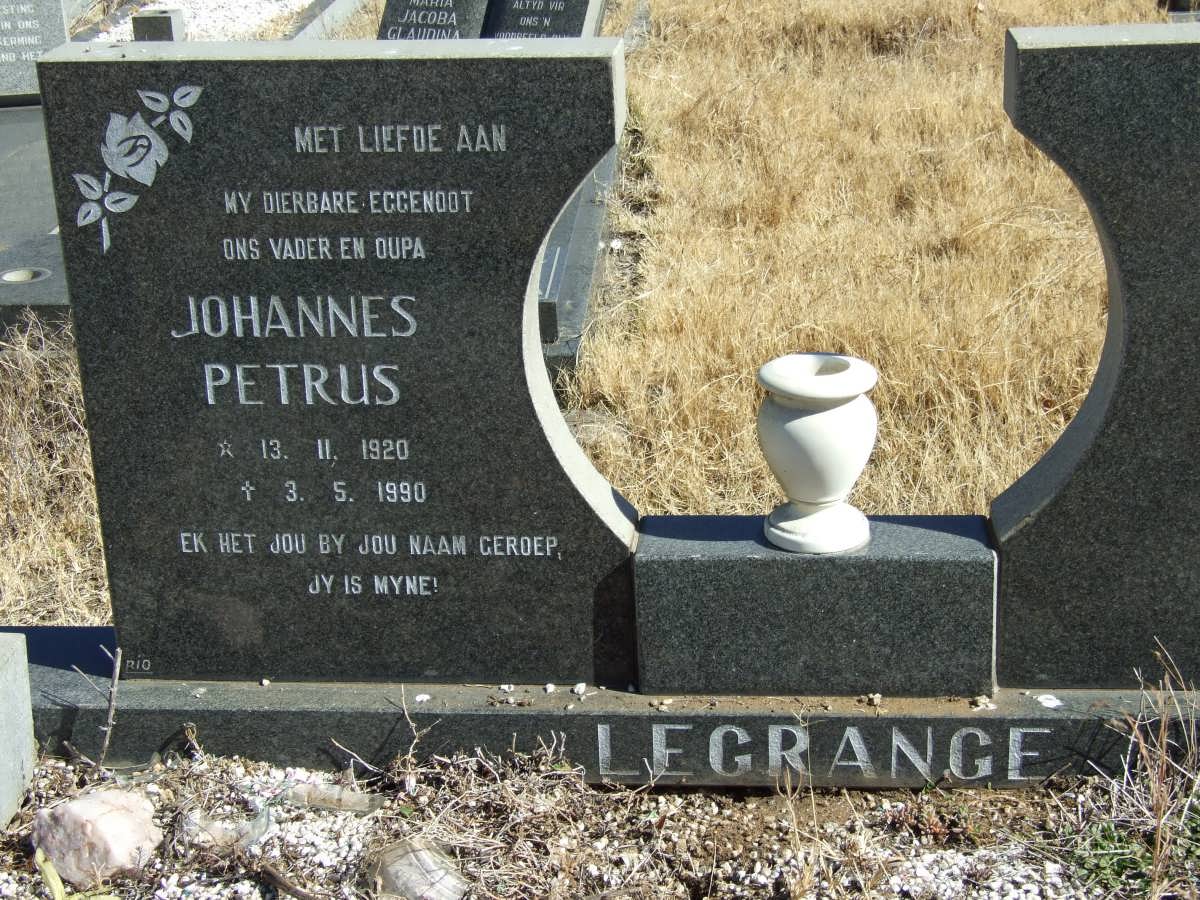 GRANGE Johannes Petrus, le 1920-1990