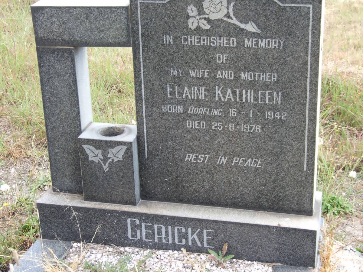 GERICKE Elaine Kathleen nee DORFLING 1942-1976