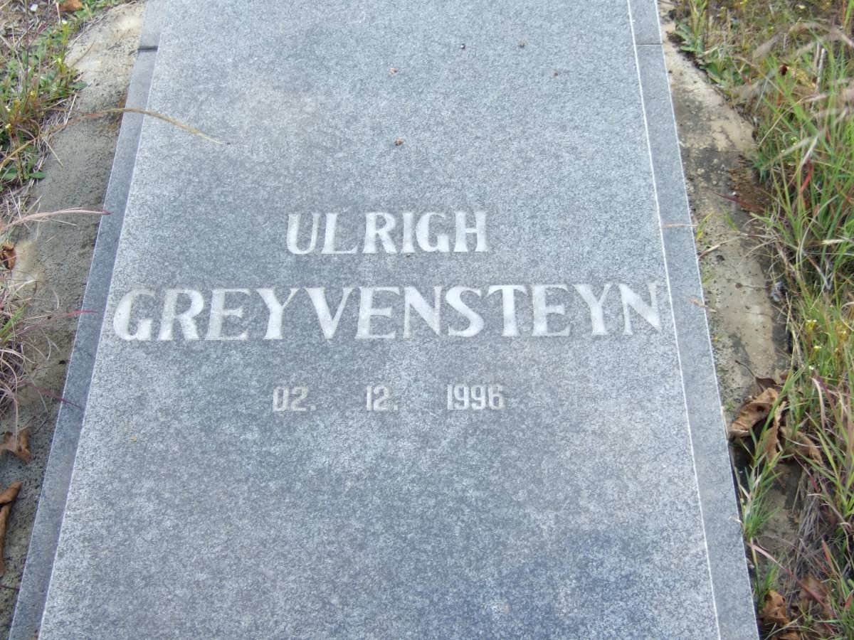 GREYVENSTEYN Ulrich 1996-1996