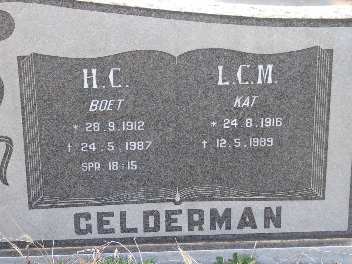 GELDERMAN H.C. 1912-1987 &amp; L.C.M. 1916-1989