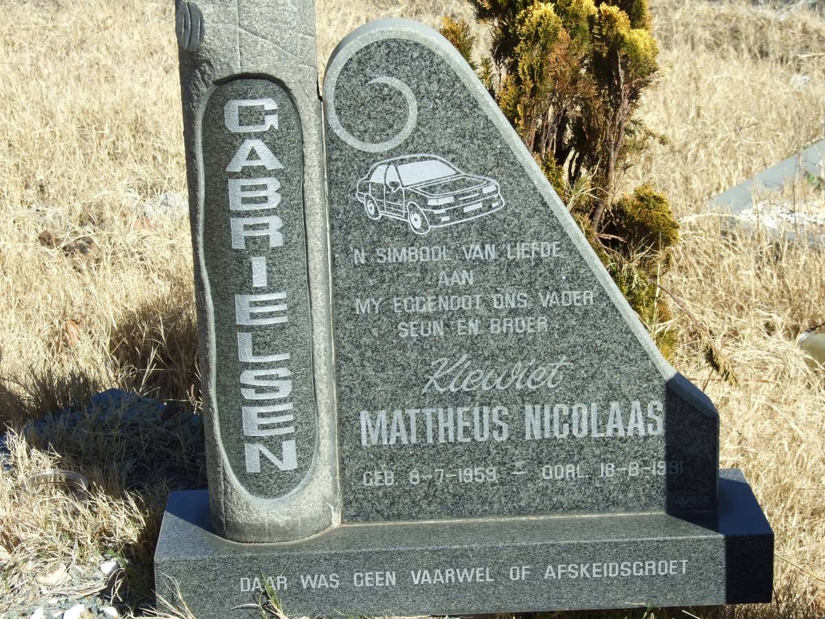 GABRIELSEN Mattheus Nicolaas 1959-1991