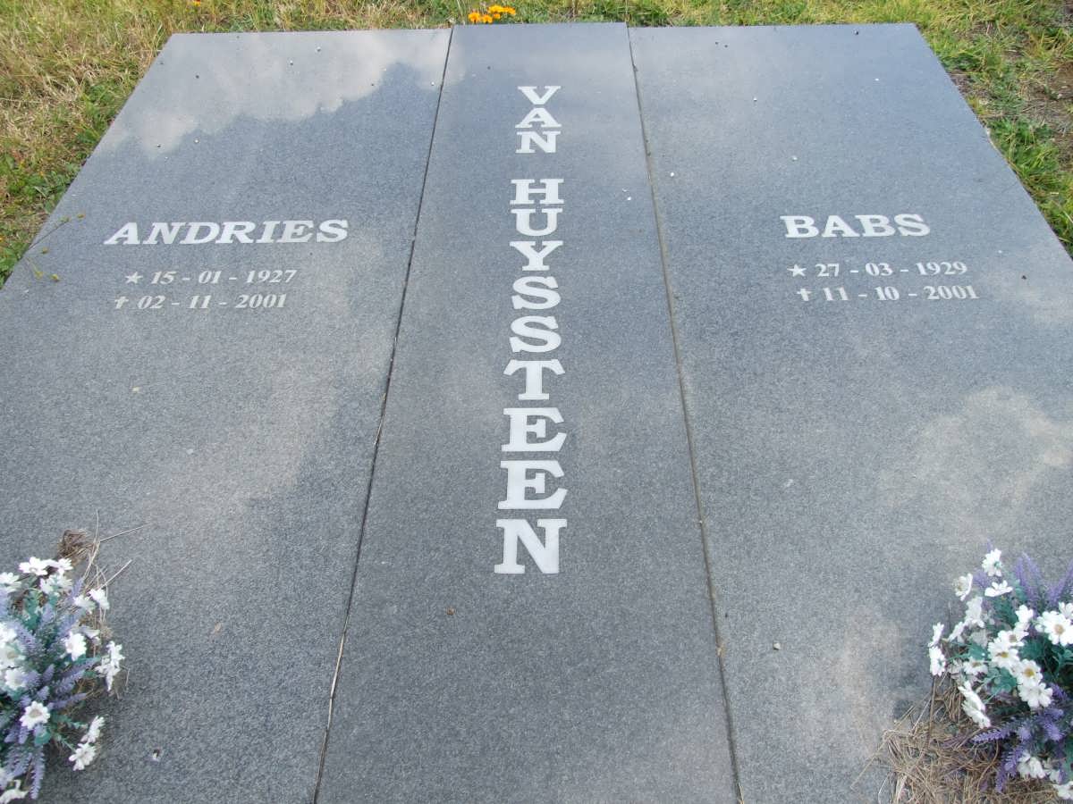 HUYSSTEEN Andries, van 1927-2001 &amp; Babs 1929-2001