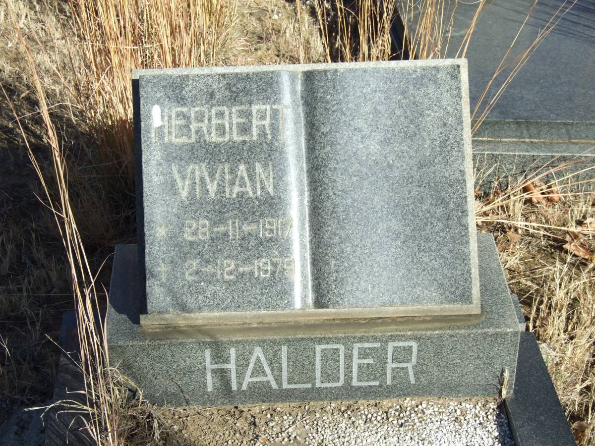 HALDER Herbert Vivian 1917-1979