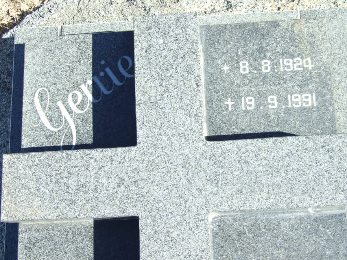 HUYSSTEEN Gerrie, van 1924-1991