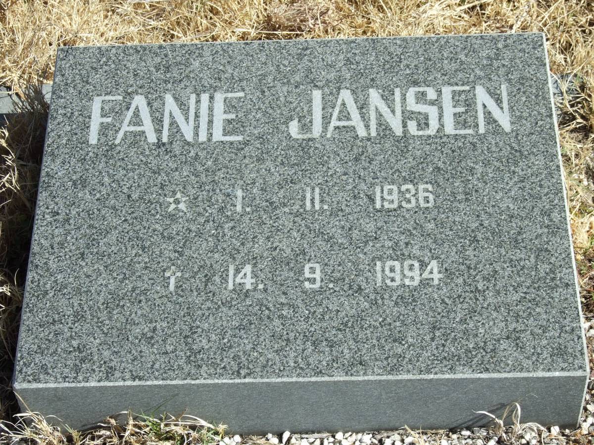 JANSEN Fanie 1936-1994