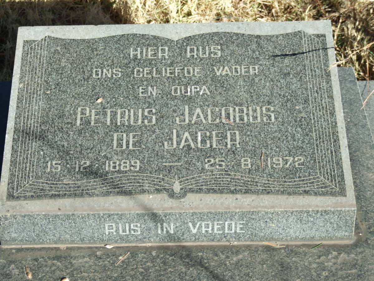 JAGER Petrus Jacobus, de 1889-1972