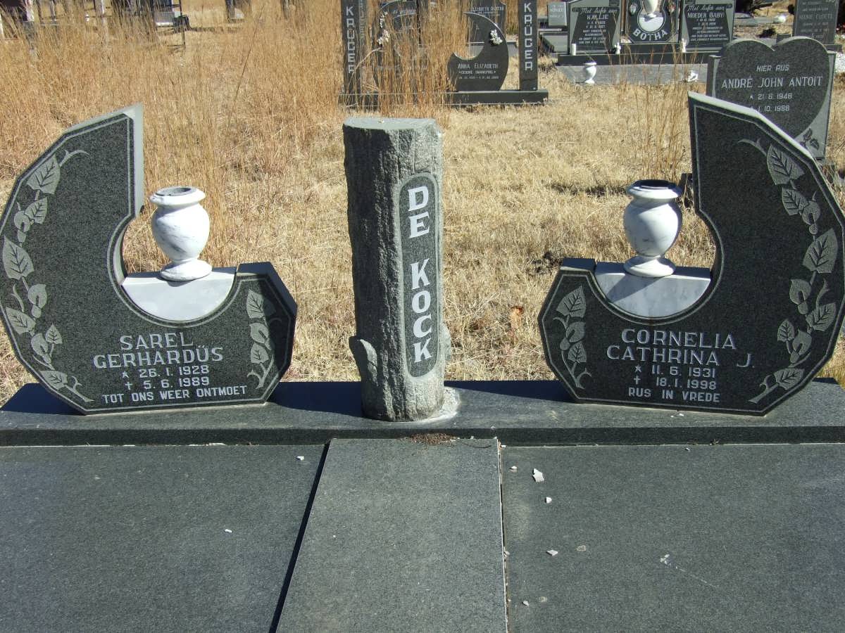 KOCK Sarel Gerhardus, de 1928-1989 &amp; Cornelia Cathrina J. 1931-1998