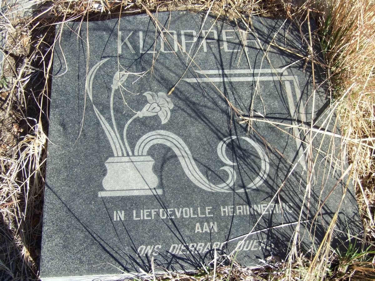 KLOPPER Thomas Frederick 1909-1970