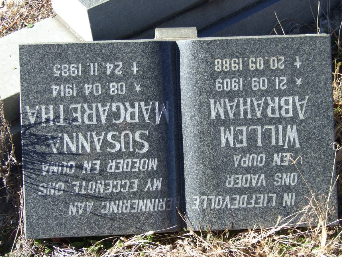 KLERK Willem Abraham, de 1909-1988 &amp; Susanna Margaretha 1914-1985