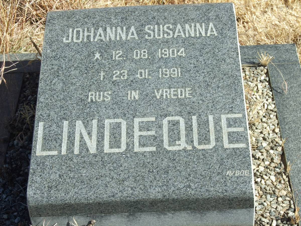 LINDEQUE Johanna Susanna 1904-1991