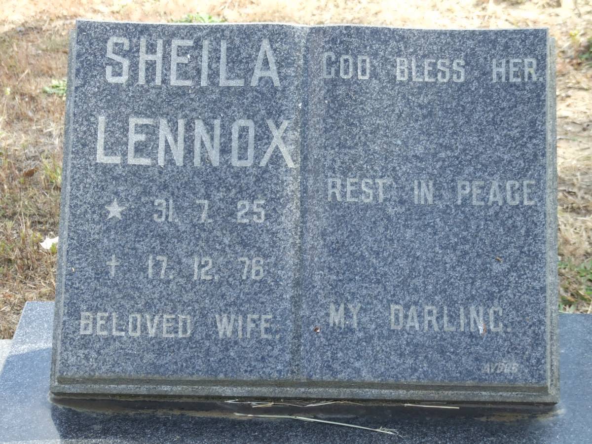 LENNOX Sheila 1925-1976