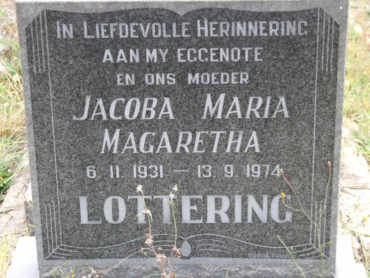 LOTTERING Jacoba Maria Magaretha 1931-1974