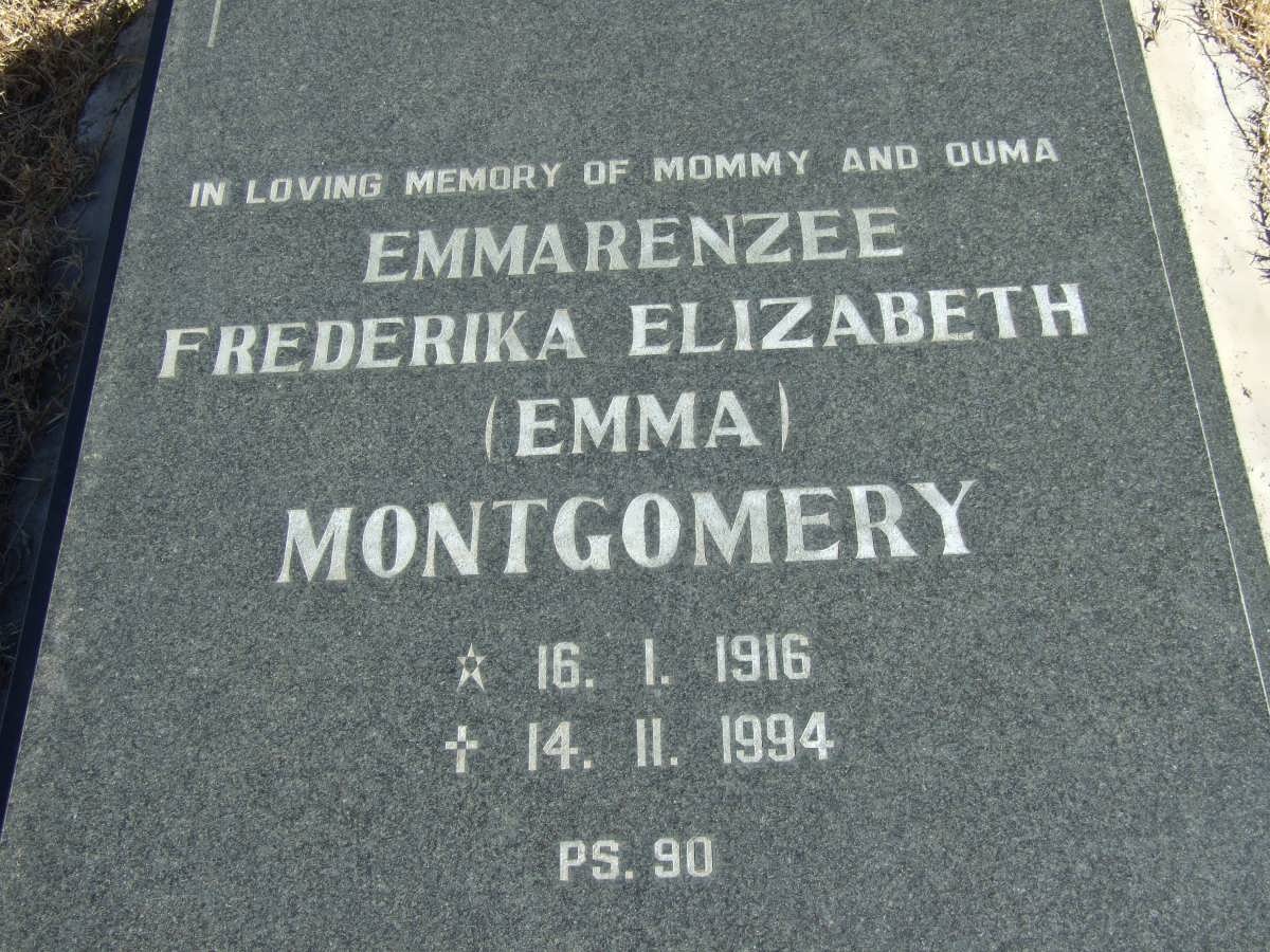 MONTGOMERY Emmarenzee Frederika Elizabeth 1916-1994