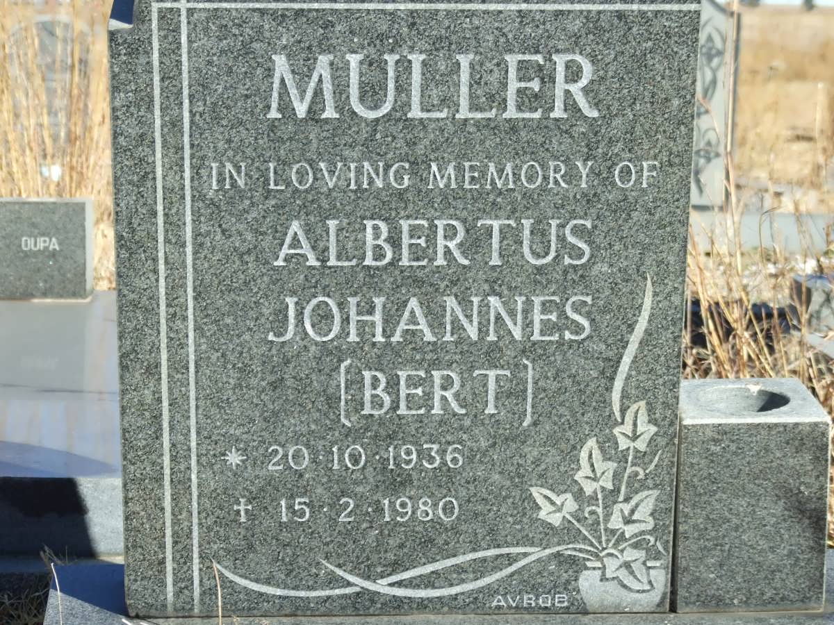 MULLER Albertus Johannes 1936-1980